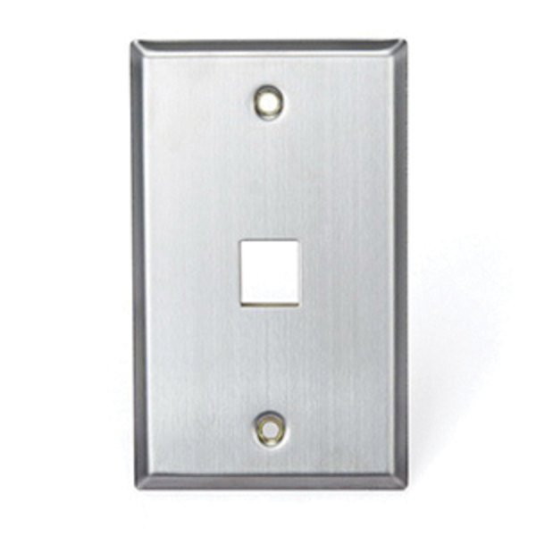 Leviton Number of Gangs: 1 302 Stainless Steel, Brushed Finish, Silver 43080-1S1